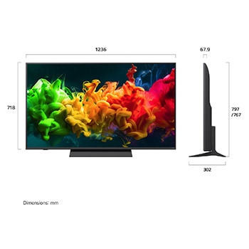 55 inç LG QNED AI QNED8E MiniLED 4K 60Hz VRR Smart TV AI Sihirli Kumanda webOS26 2026