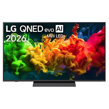 Front view of 55 inç LG QNED AI QNED8E MiniLED 4K 60Hz VRR Smart TV AI Sihirli Kumanda webOS26 2026 55QNED8EB3B
