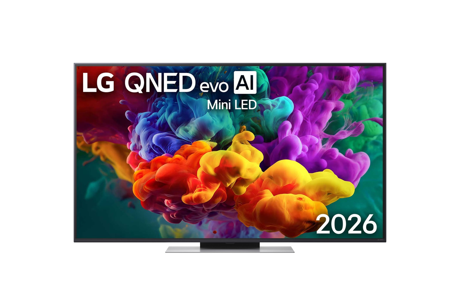 Front view of 65 inç LG QNED evo AI QNED87B MiniLED 4K 144Hz VRR Smart TV AI Sihirli Kumanda webOS26 2026 65QNED87B6A
