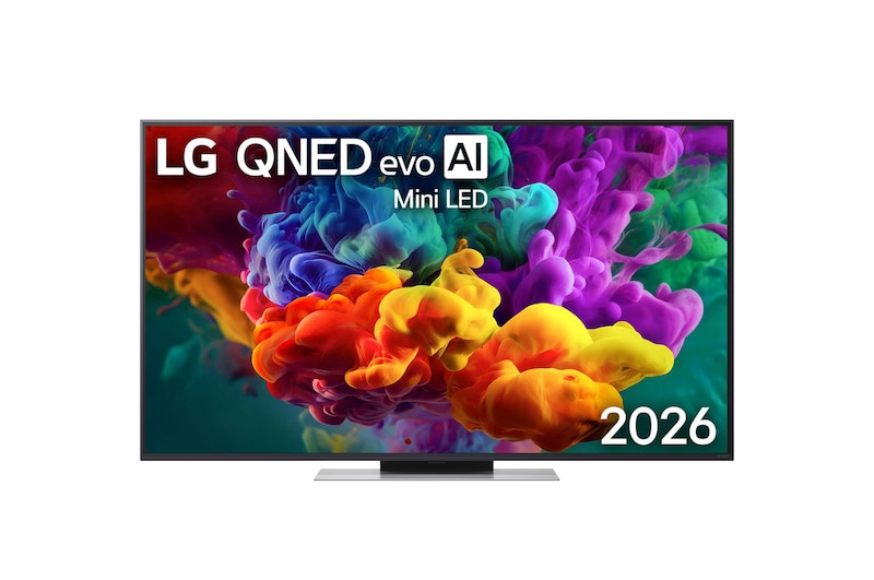 Front view of 65 inç LG QNED evo AI QNED87B MiniLED 4K 144Hz VRR Smart TV AI Sihirli Kumanda webOS26 2026 65QNED87B6A
