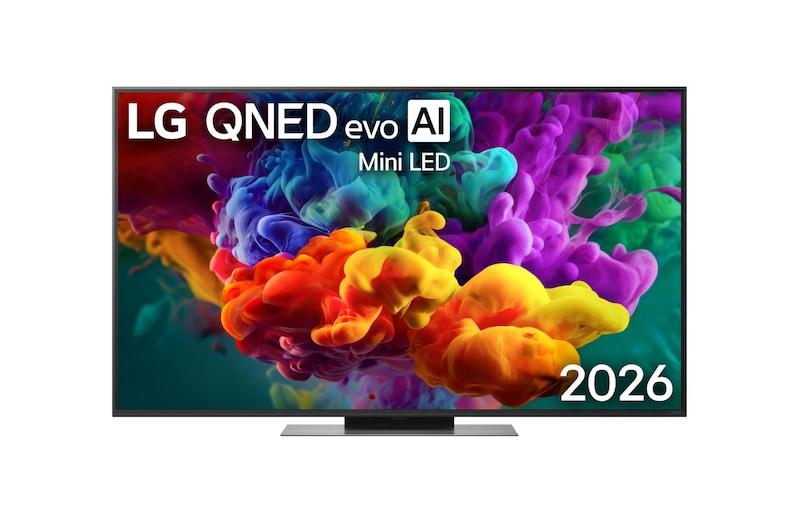 Front view of 55 吋｜LG QNED evo AI 4K 智慧顯示器｜86系列｜2026 55QNED86BTA