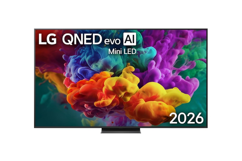 Front view of 65 吋｜LG QNED evo AI 4K 智慧顯示器｜86系列｜2026 65QNED86BTA