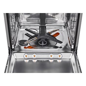 Built-in dishwasher in a modern kitchen