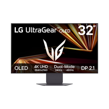 front view of the monitor with the stand down