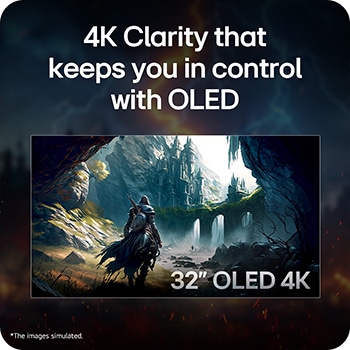 LG 32” LG UltraGear™ GX8 Gaming Monitor, OLED 4K Screen, Dual-Mode 240Hz~480Hz, 0.03ms, Black, 32GX870A-B