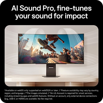 This image highlights AI Sound Pro, showcasing optimized audio with enhanced clarity and balance for a more immersive and impactful sound experience.