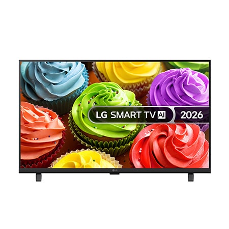 Front view of 32 inch LG SMART TV AI LB65 HD 2026 32LB650B6LA