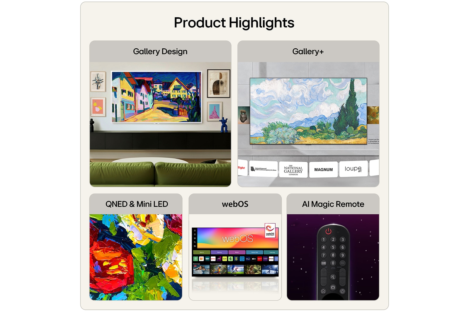 55 inch LG Gallery TV AI with frame LX7 4K ART TV 2026