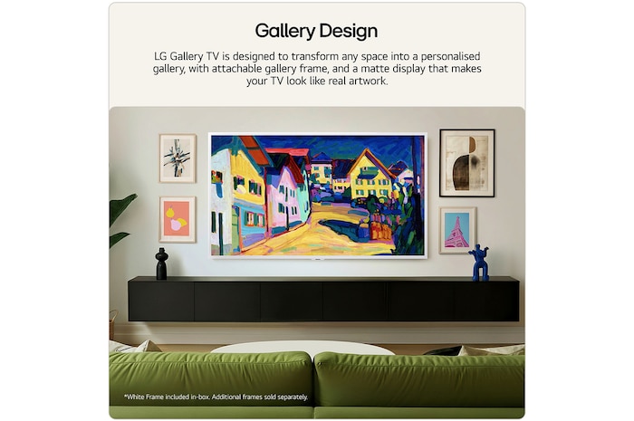 55 inch LG Gallery TV AI with frame LX7 4K ART TV 2026