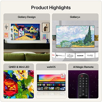 55 inch LG Gallery TV AI with frame LX7 4K ART TV 2026