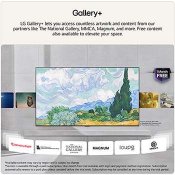 65 inch LG Gallery TV AI with frame LX7 4K ART TV 2026