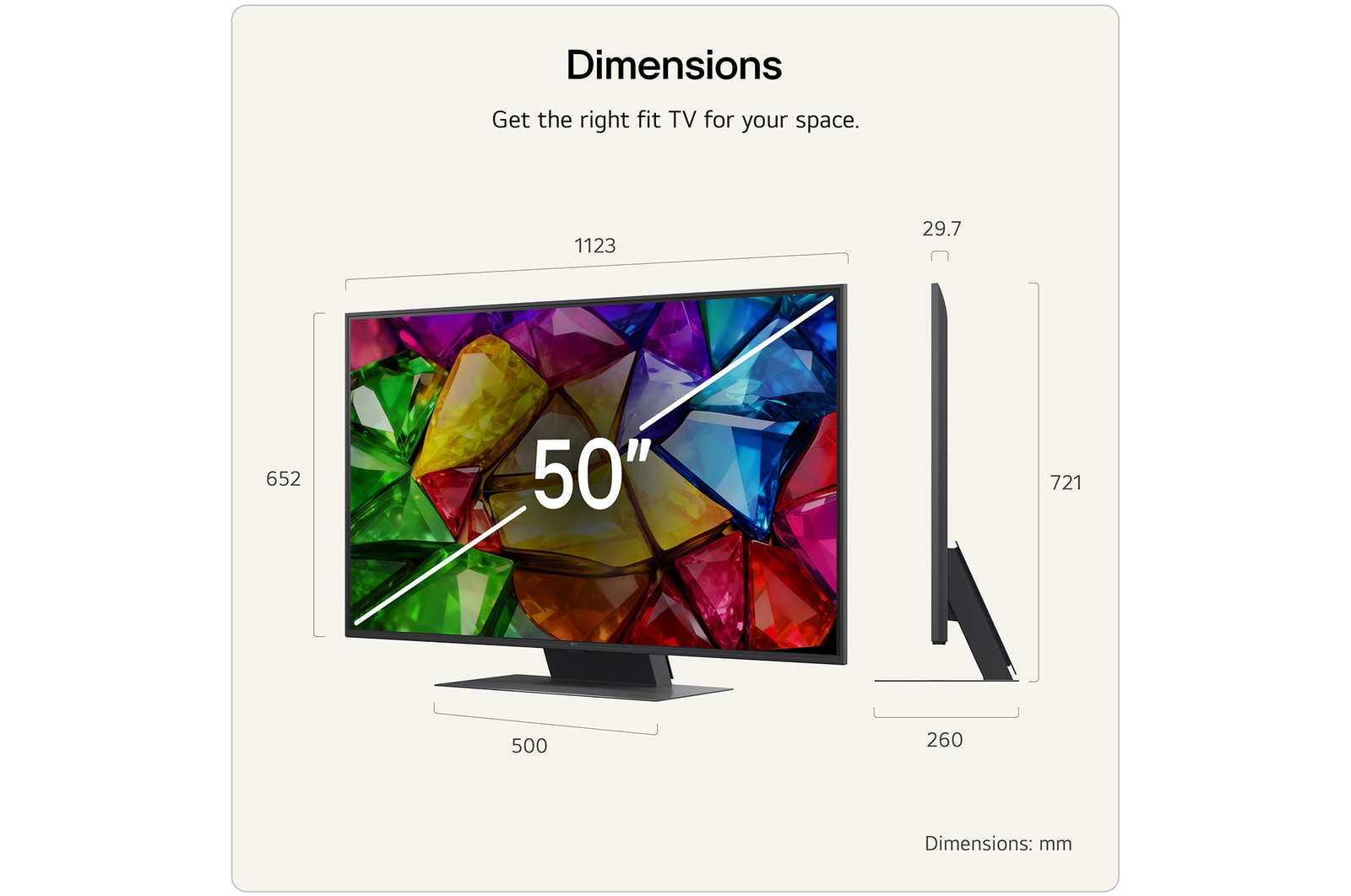 50 Inch LG Mini RGB evo AI MRGB9M True Wireless 4K Smart TV