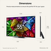 The front view of LG Mini RGB evo AI MRGB85, released in 2026, displays a crystalline image of sharply defined multicolored facets, featuring an 75-inch display, webOS, RGB Primary Color Pro, and the alpha 8 AI Processor 4K Gen3.