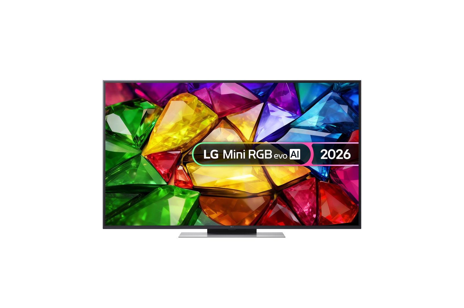 Front view of 55 inch LG Mini RGB evo AI MRGB88 4K Smart TV 55MRGB88B6B