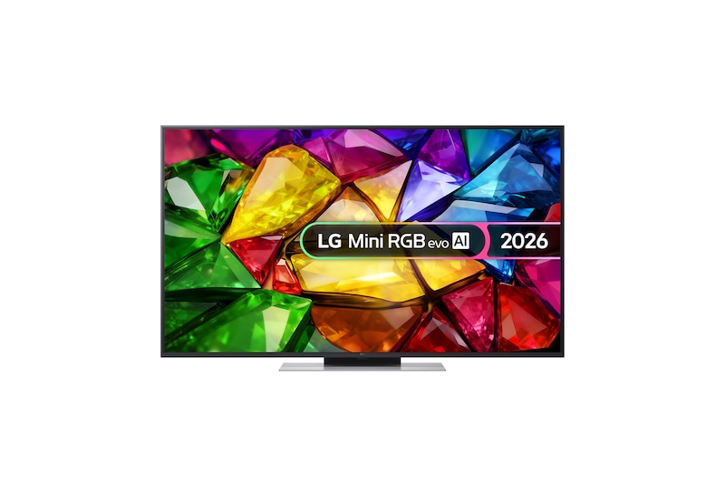 Front view of 55 inch LG Mini RGB evo AI MRGB88 4K Smart TV 55MRGB88B6B