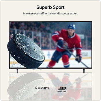 LG NANO 4K UHD AI NU85 home screen navigates into the LG Channels interface, with free live TV channels, movies, and exclusive content. It highlights direct access to hundreds of entertainment options with no payment, no subscription, and no set-top box required.