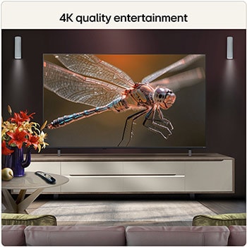 LG NANO 4K UHD AI NU85 features AI Hub for personalization, with an AI icon above a remote control surrounded by labels for Multi AI Search, AI Concierge, AI Voice ID with My Page, AI Chatbot, AI Picture Wizard, and AI Sound Wizard.
