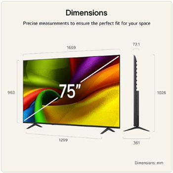 LG NANO 4K UHD AI NU85 Ultra Big TV is wall-mounted in a living space, showing a sports victory scene with confetti and a trophy, emphasizing vivid color, clear detail, and an immersive sense of scale.