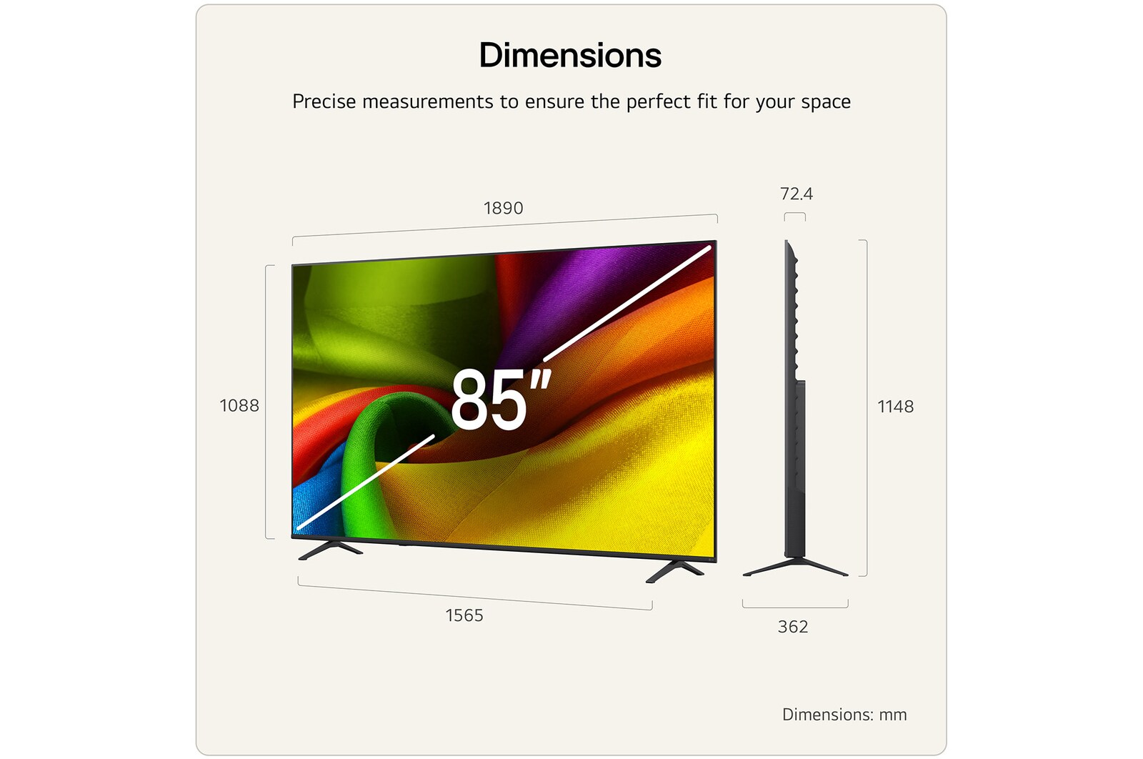 LG NANO 4K UHD AI NU85 Ultra Big TV is wall-mounted in a living space, showing a sports victory scene with confetti and a trophy, emphasizing vivid color, clear detail, and an immersive sense of scale.