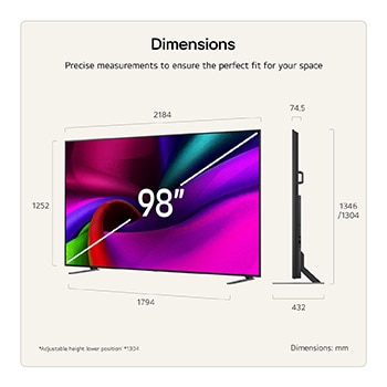 98 inch LG NANO 4K UHD AI NU90 Smart TV 2026