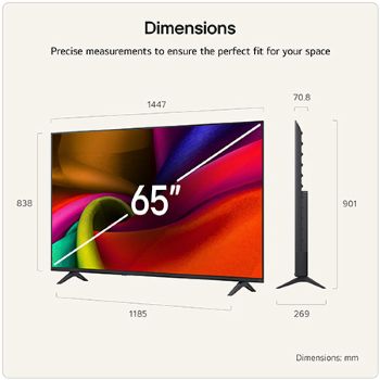 LG NANO 4K UHD AI NU85 Ultra Big TV is wall-mounted in a living space, showing a sports victory scene with confetti and a trophy, emphasizing vivid color, clear detail, and an immersive sense of scale.