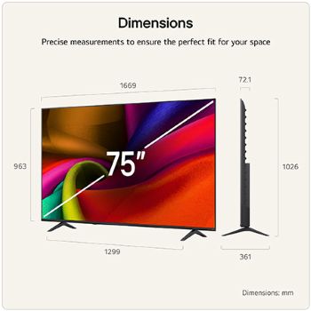 LG NANO 4K UHD AI NU85 Ultra Big TV is wall-mounted in a living space, showing a sports victory scene with confetti and a trophy, emphasizing vivid color, clear detail, and an immersive sense of scale.