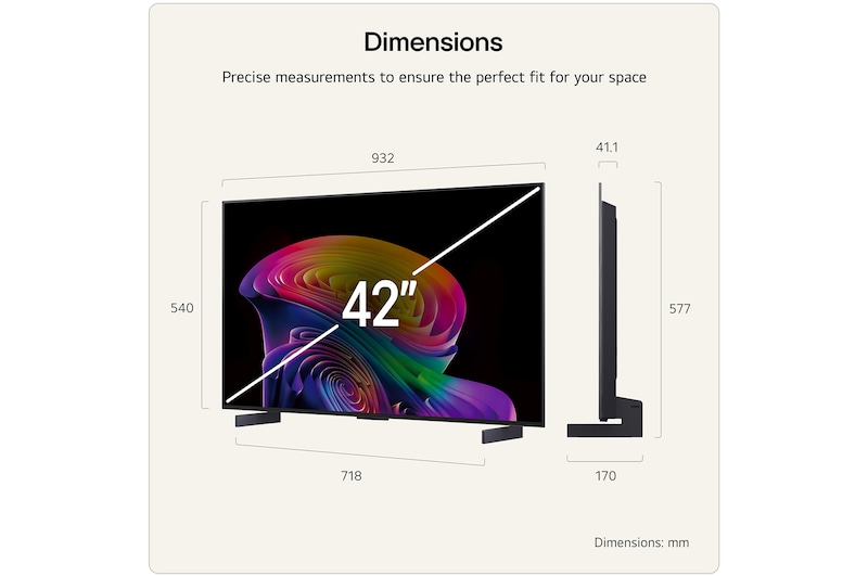 42 Inch LG OLED evo AI C6 4K Smart TV 2026