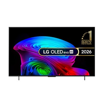 Front view of 42 inch LG OLED evo AI C6 4K Smart TV 2026 OLED42C6ELB