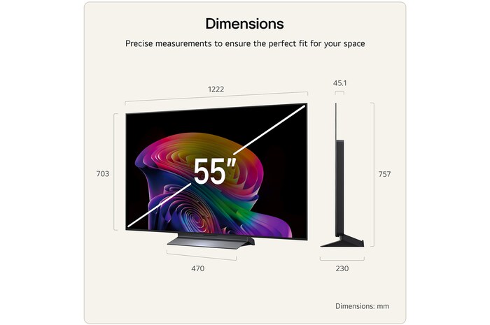 55 Inch LG OLED evo AI C6 4K Smart TV 2026
