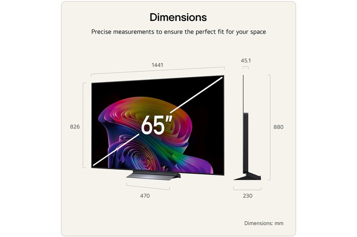 65 Inch LG OLED evo AI C6 4K Smart TV 2026