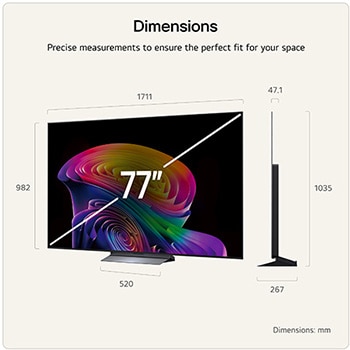 77 Inch LG OLED evo AI C6 4K Smart TV 2026