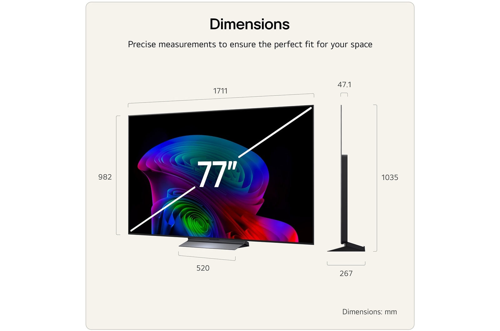77 Inch LG OLED evo AI C6 4K Smart TV 2026