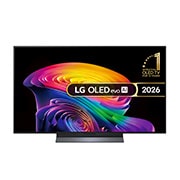 Front view of 48 inch LG OLED evo AI C6 4K Smart TV 2026 OLED48C64LA