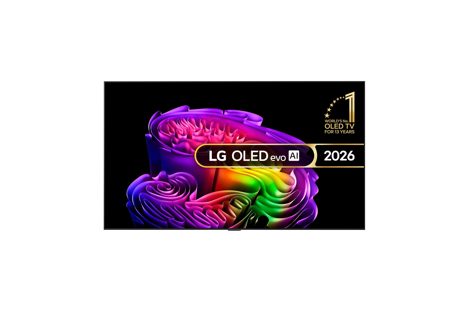 Front view of 77 inch LG OLED evo AI G6 4K Smart TV 2026 OLED77G64LW