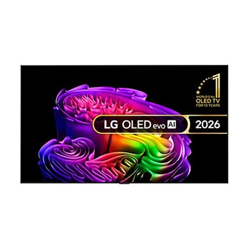 Front view of 77 inch LG OLED evo AI G6 4K Smart TV 2026 OLED77G64LW
