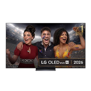 Front view of 83 inch LG OLED evo AI C6 4K Smart TV 2026 OLED83C6ELB