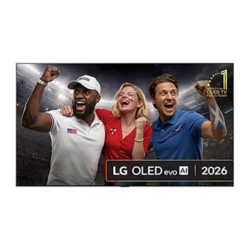 Front view of 97 inch LG OLED evo AI G6 4K Smart TV 2026 OLED97G64LW
