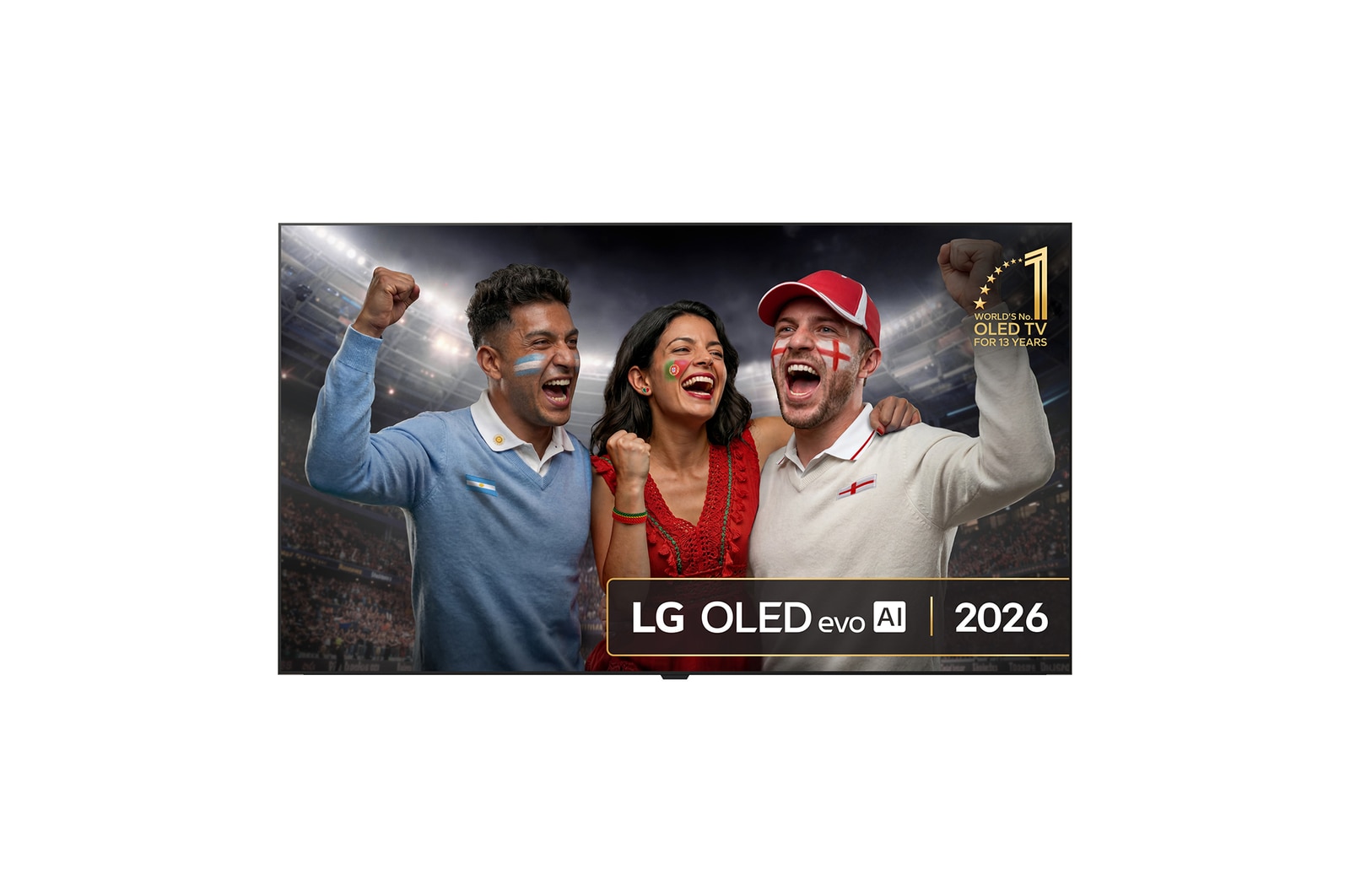 Front view of 83 inch Wallpaper TV LG OLED evo AI W6 True Wireless 4K Smart TV 2026 OLED83W69LA
