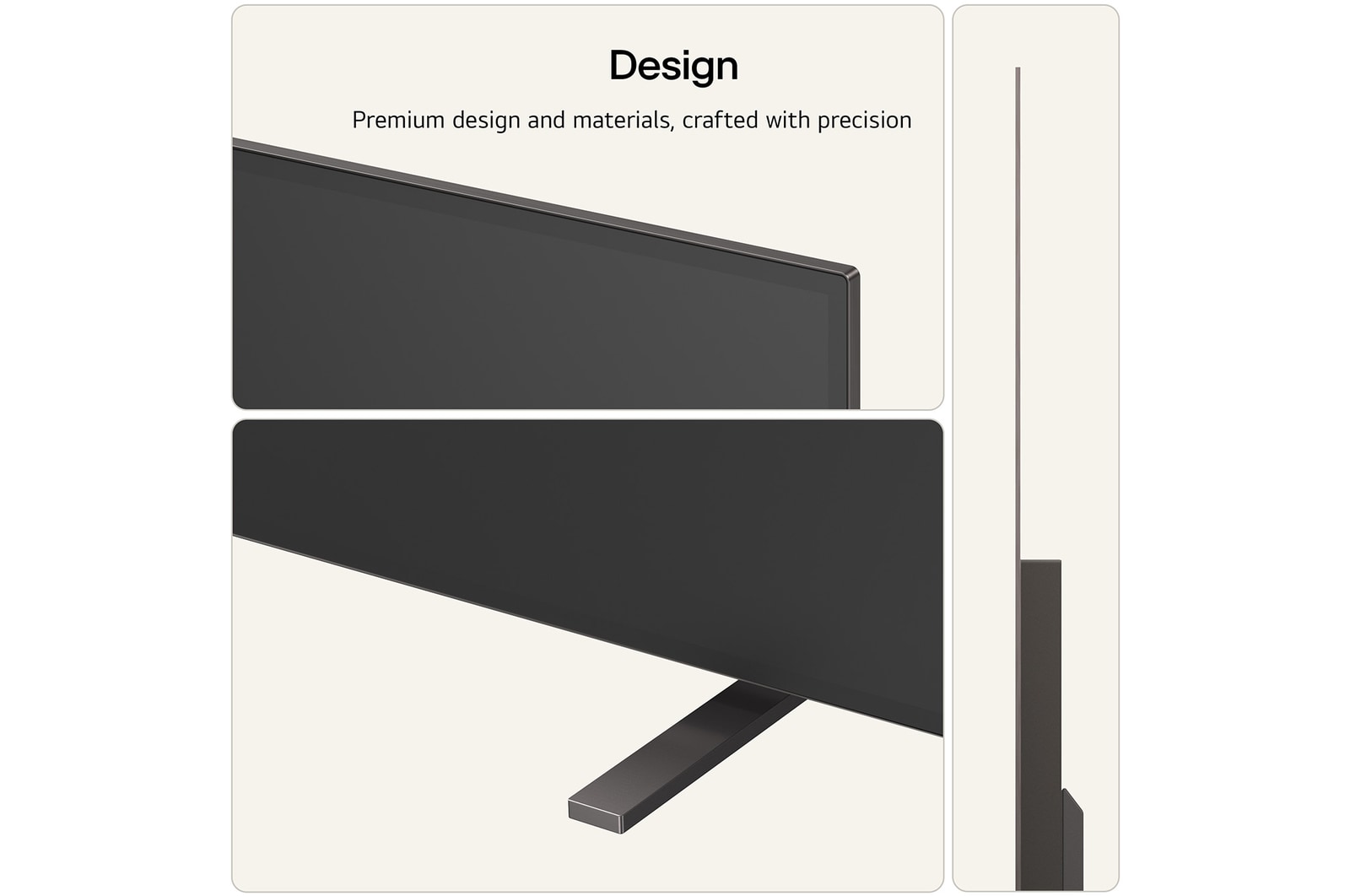 LG OLED AI B6E shows a split-screen solar visual comparing an anti-glare matte display with its Perfect Black display for clearer picture quality in any light, supported by a visible UL Perfect Black certification.