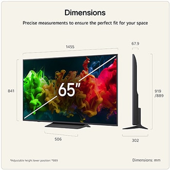 LG 65 inch LG QNED evo AI QNED8E Mini LED 4K Smart TV 2026, 65QNED8EB3B