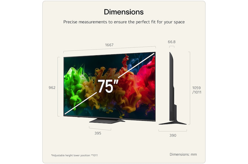 LG 75 inch LG QNED evo AI QNED8E Mini LED 4K Smart TV 2026, 75QNED8EB3A