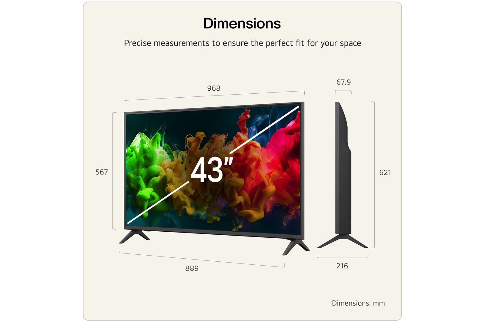 43 inch LG QNED evo AI QNED81 Mini LED 4K Smart TV 2026