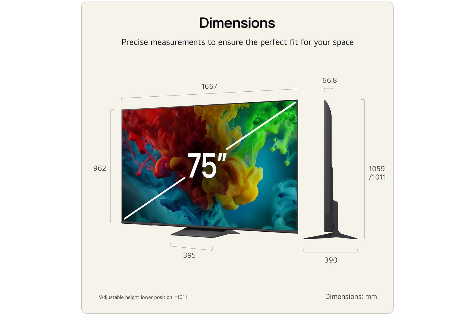 75 inch LG QNED evo AI QNED83 Mini LED 4K Smart TV 2026