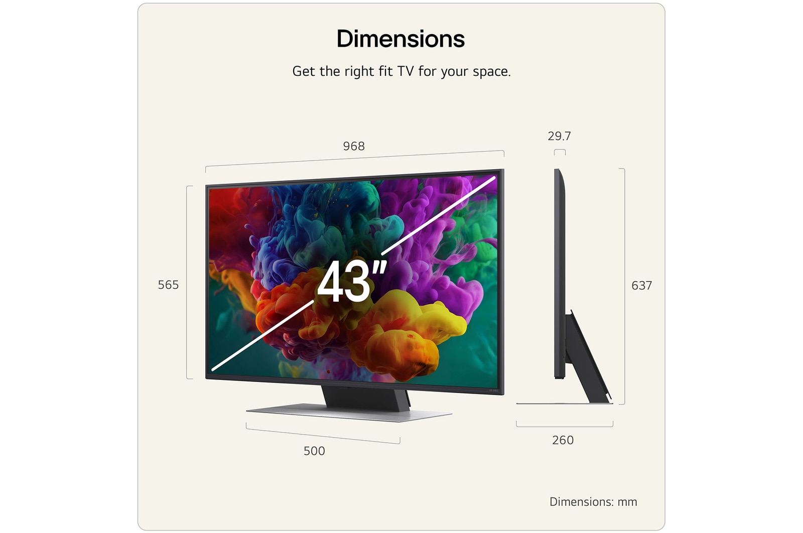 43 inch LG QNED evo AI QNED86 Mini LED 4K Smart TV 2026