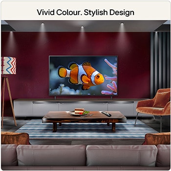 LG QNED evo AI QNED85 Mini LED Sports Forecast by AI Concierge displays a live soccer match with an on-screen AI panel presenting predictions, player insights, and league data, suggesting how AI analyzes gameplay to forecast match outcomes. 