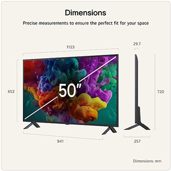 LG QNED evo AI QNED85 Mini LED with Dynamic QNED Color Pro fills the screen with vivid, fluid bursts of multicolored, paint-like motion, showcasing enhanced color vibrancy certified for 100% Color Volume.