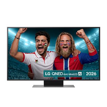 Front view of 50 inch LG QNED evo AI QNED86 Mini LED 4K Smart TV 2026 50QNED86B6B