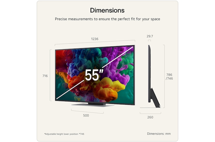 55 inch LG QNED evo AI QNED86 Mini LED 4K Smart TV 2026