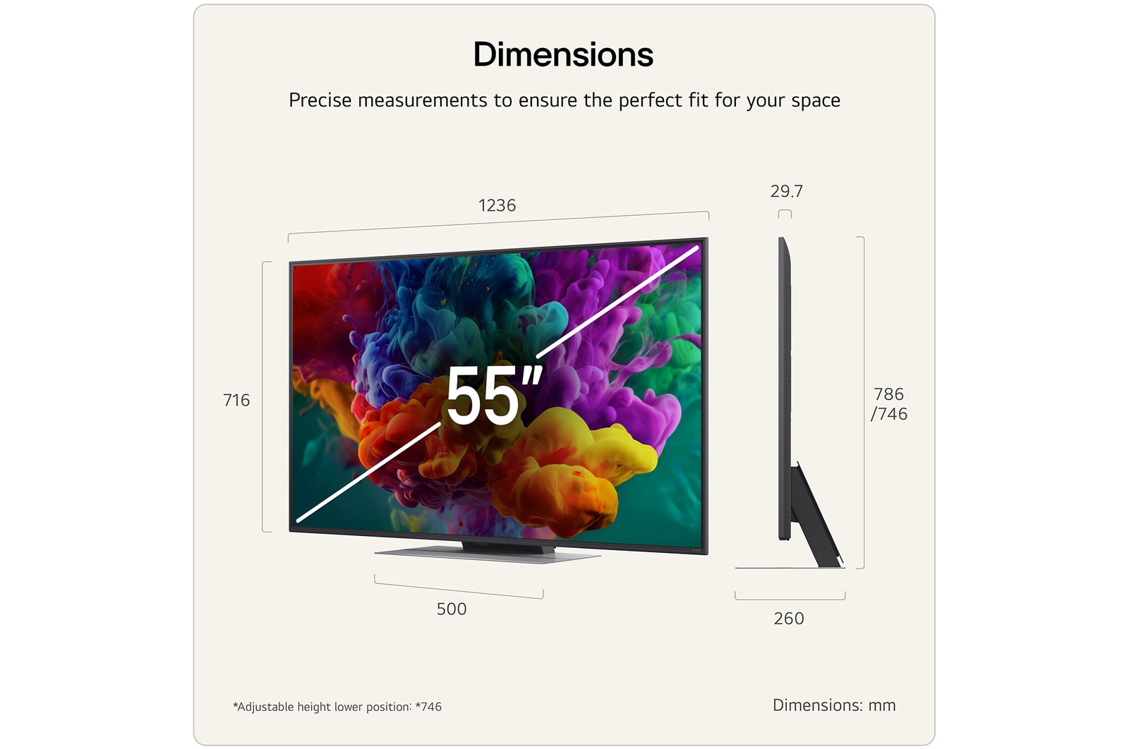 55 inch LG QNED evo AI QNED86 Mini LED 4K Smart TV 2026