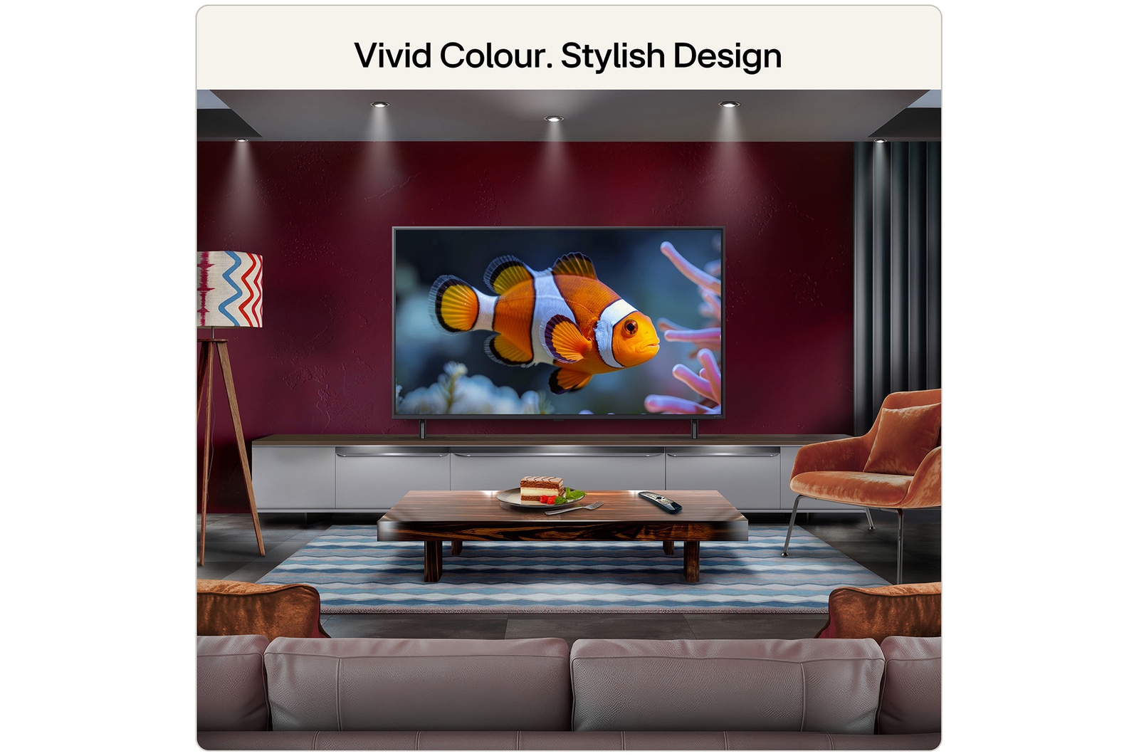 LG QNED evo AI QNED85 Mini LED Sports Forecast by AI Concierge displays a live soccer match with an on-screen AI panel presenting predictions, player insights, and league data, suggesting how AI analyzes gameplay to forecast match outcomes. 